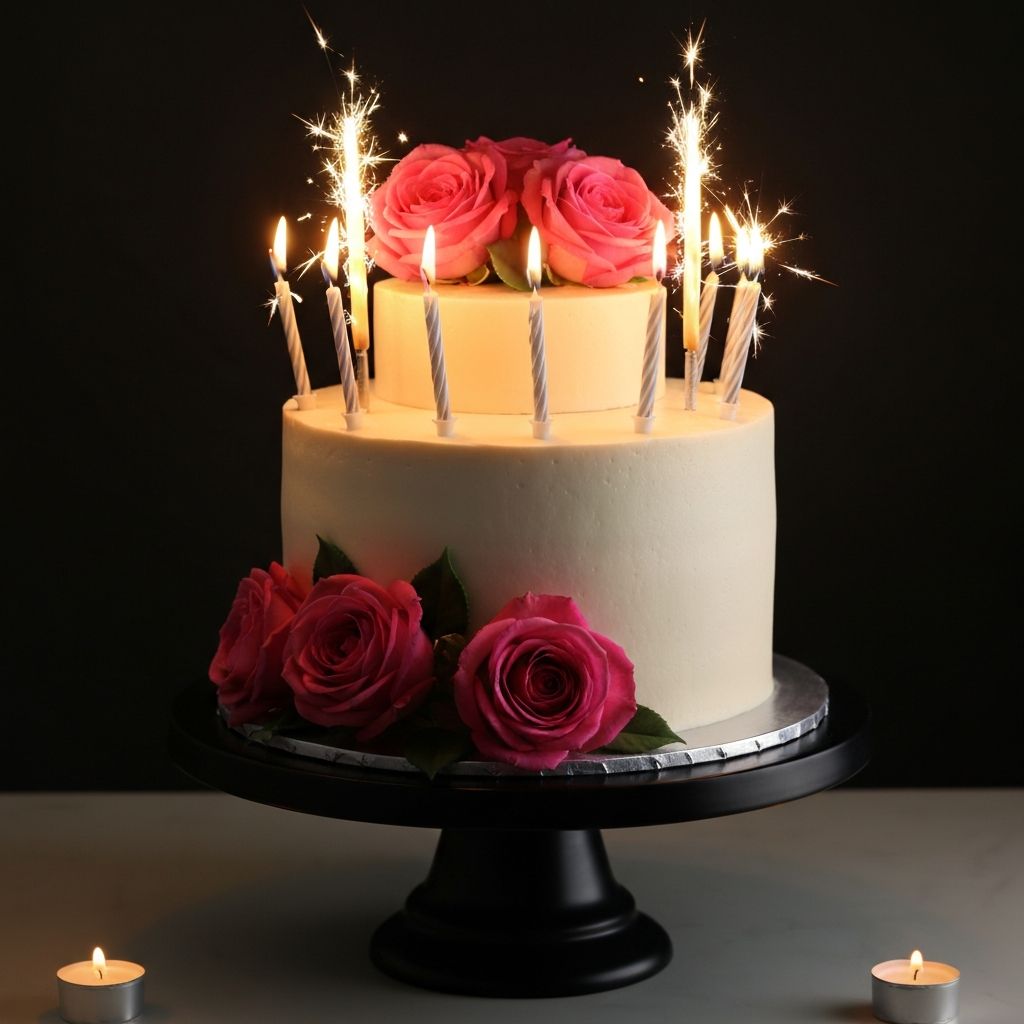 Elegant birthday cake
